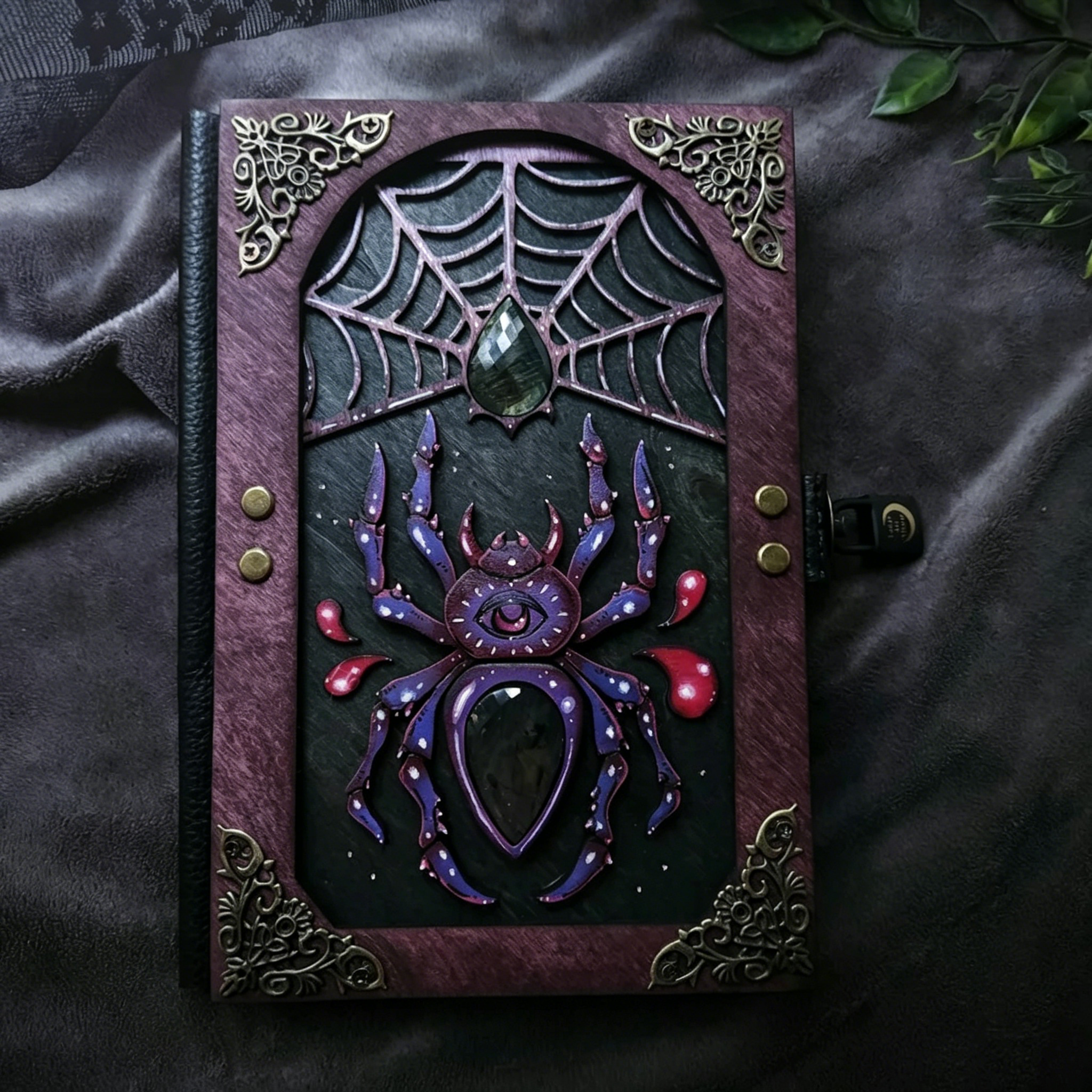 Handmade Gothic Hidden Key Journal 🕷️🖤
