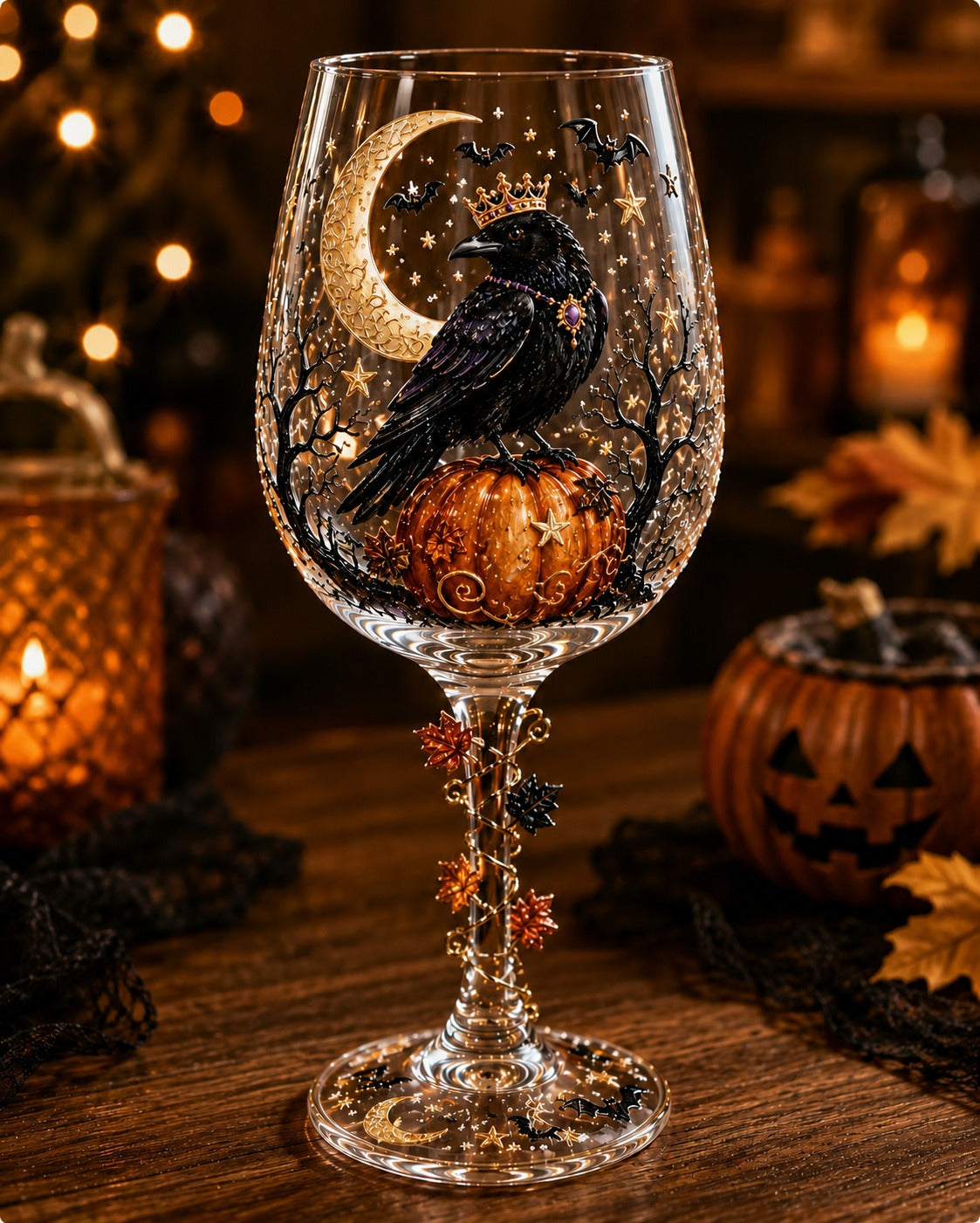 🎃 Halloween Spooky Glass Collection – Raised Artwork Drinking Glasses