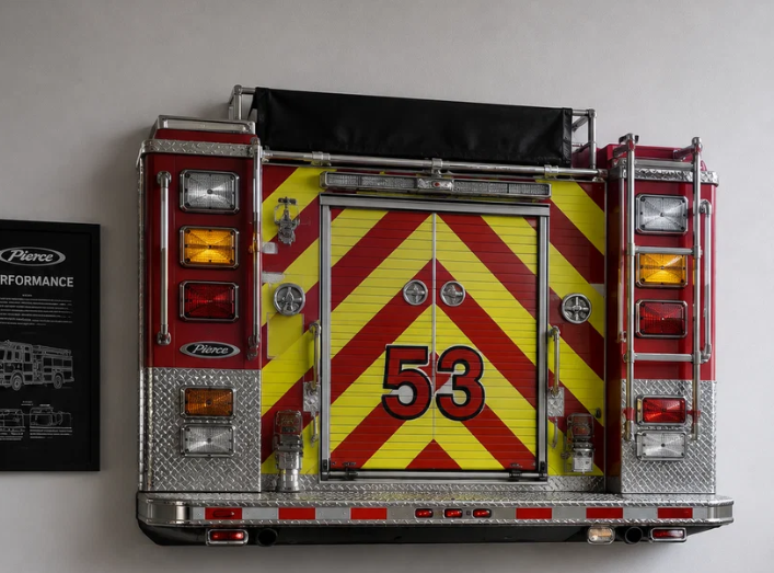 🚒 Fire Truck Wall Sculpture