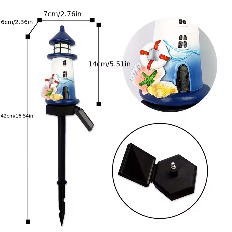 Lighthouse Solar Garden Light – Coastal Charm 🗼🌊