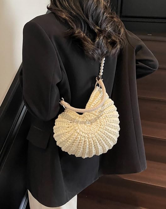Bohemian Crochet Seashell Handbag 🐚👜