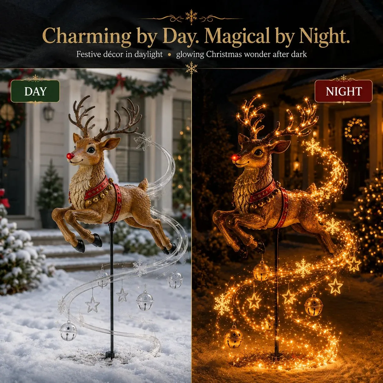 🎄 Christmas Magic Garden – Solar Powered Flowing Light Collection