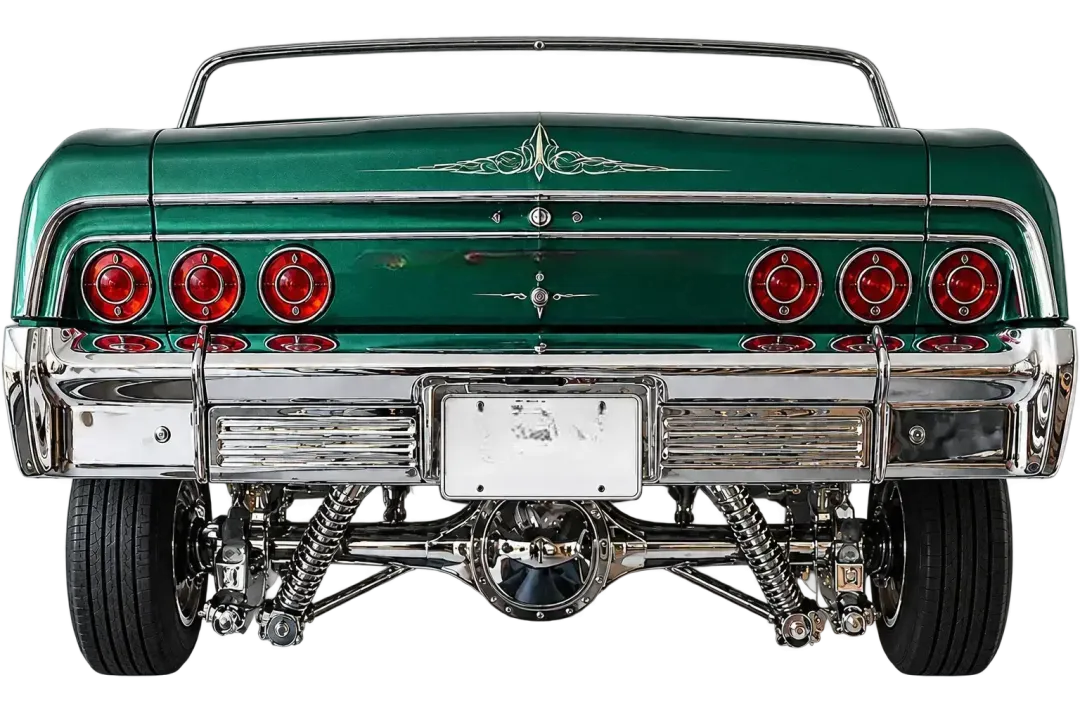 Automotive wall art angle view