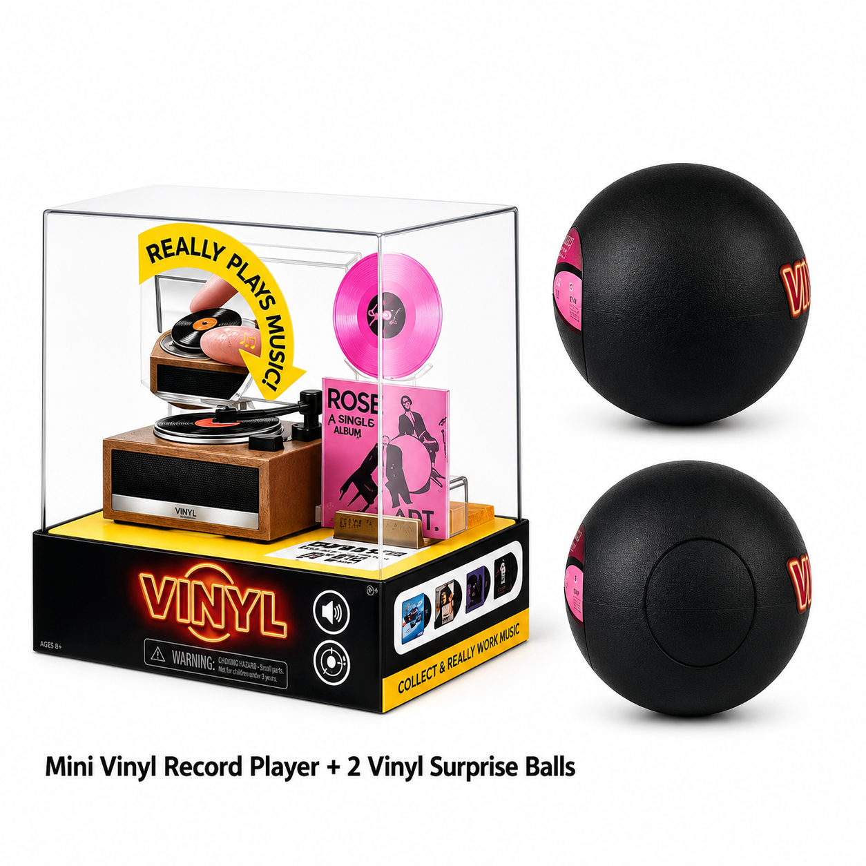 🎵 Mini Turntable. 5 Mystery Vinyls. Endless Surprises.