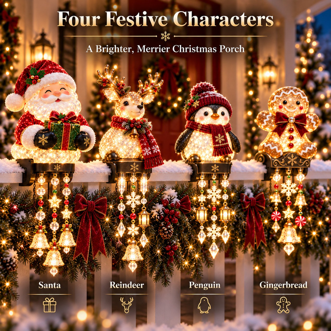 🎄 Christmas Railing Lights – Turn Your Porch Into a Wonderland