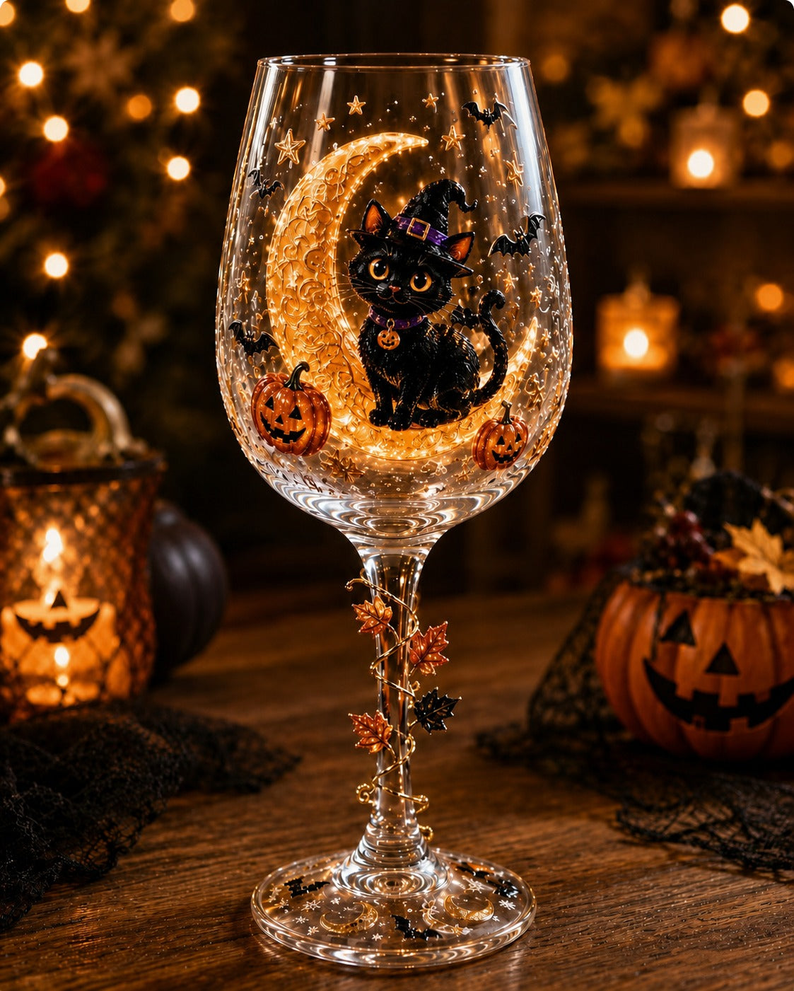 🎃 Halloween Spooky Glass Collection – Raised Artwork Drinking Glasses