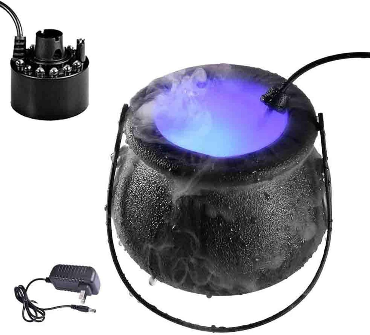 Witch Cauldron Mist Maker – Bubbling Fog, Colorful Lights, Halloween Magic 🧙‍♀️💨🎃