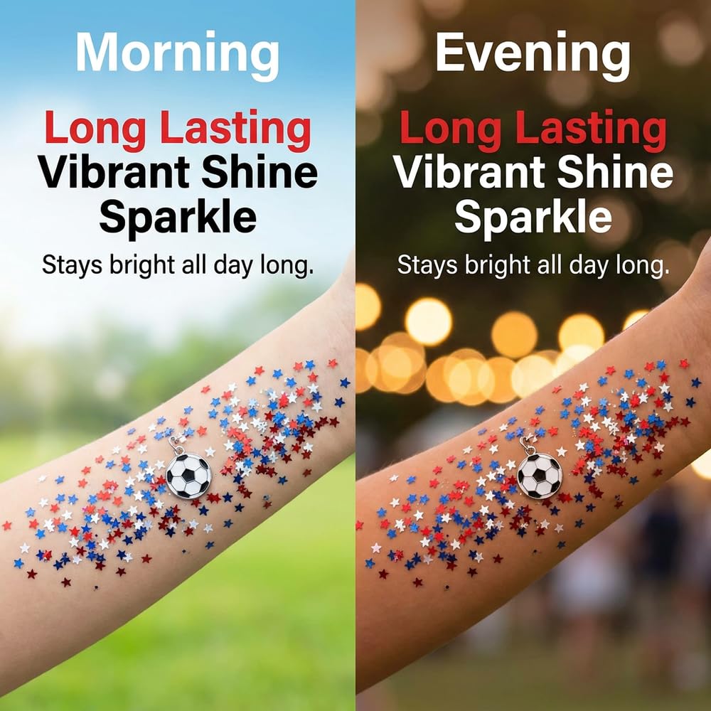 Patriotic Red White Blue Glitter Stick 🇺🇸💫