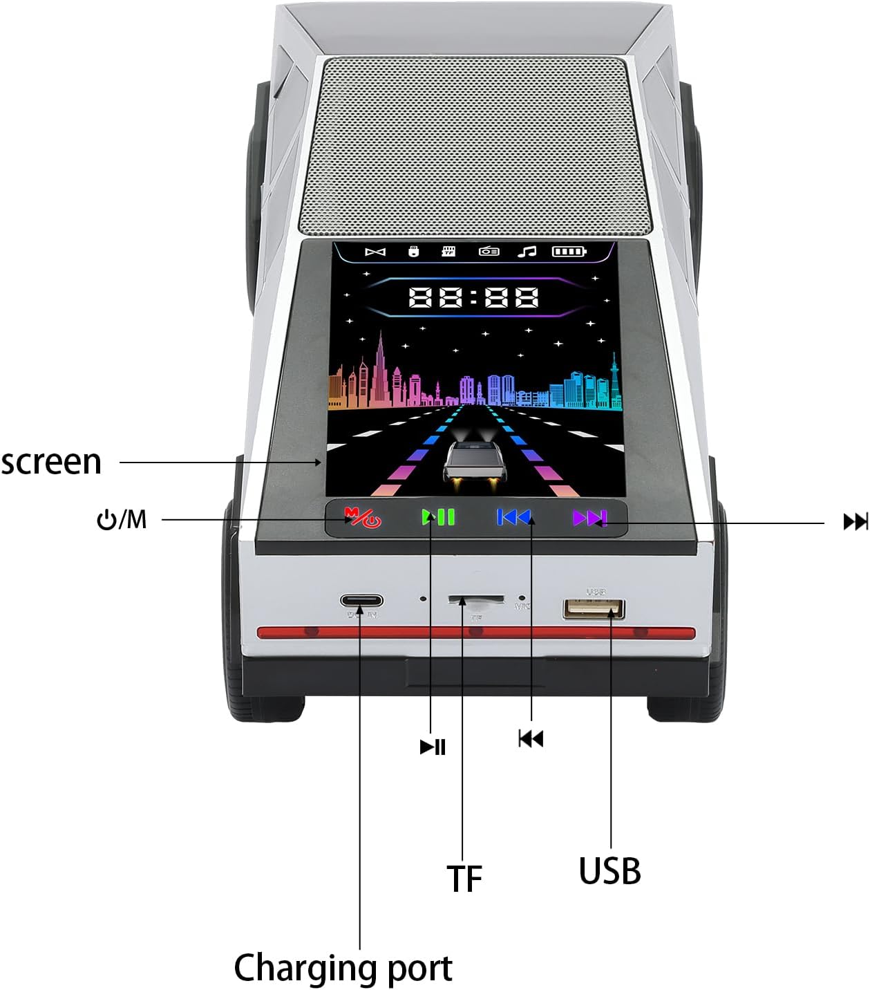 Cybertruck Style Portable Bluetooth Speaker 🚀🔊