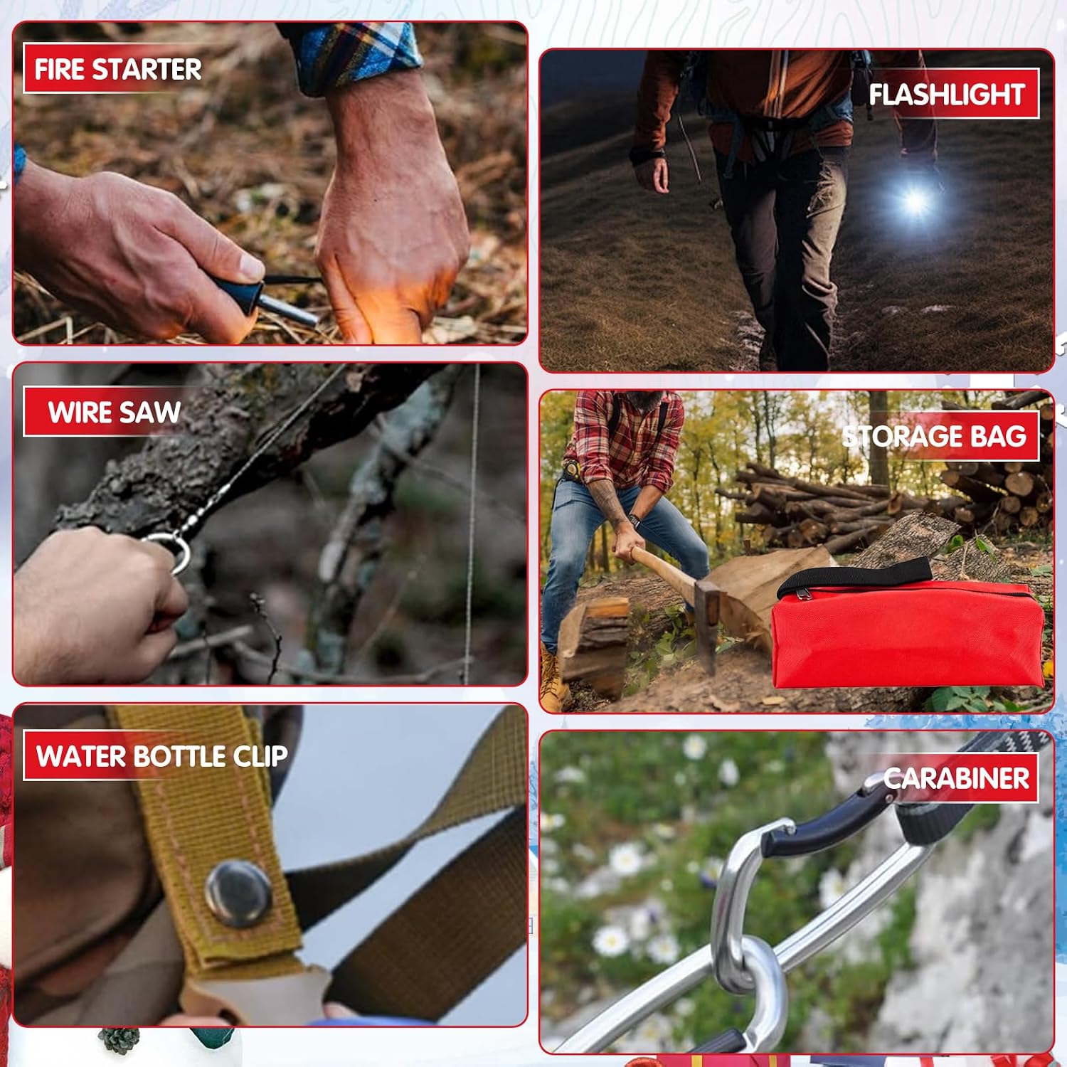 🎄 24-in-1 Survival Tools Advent Calendar – Outdoor Adventure Countdown