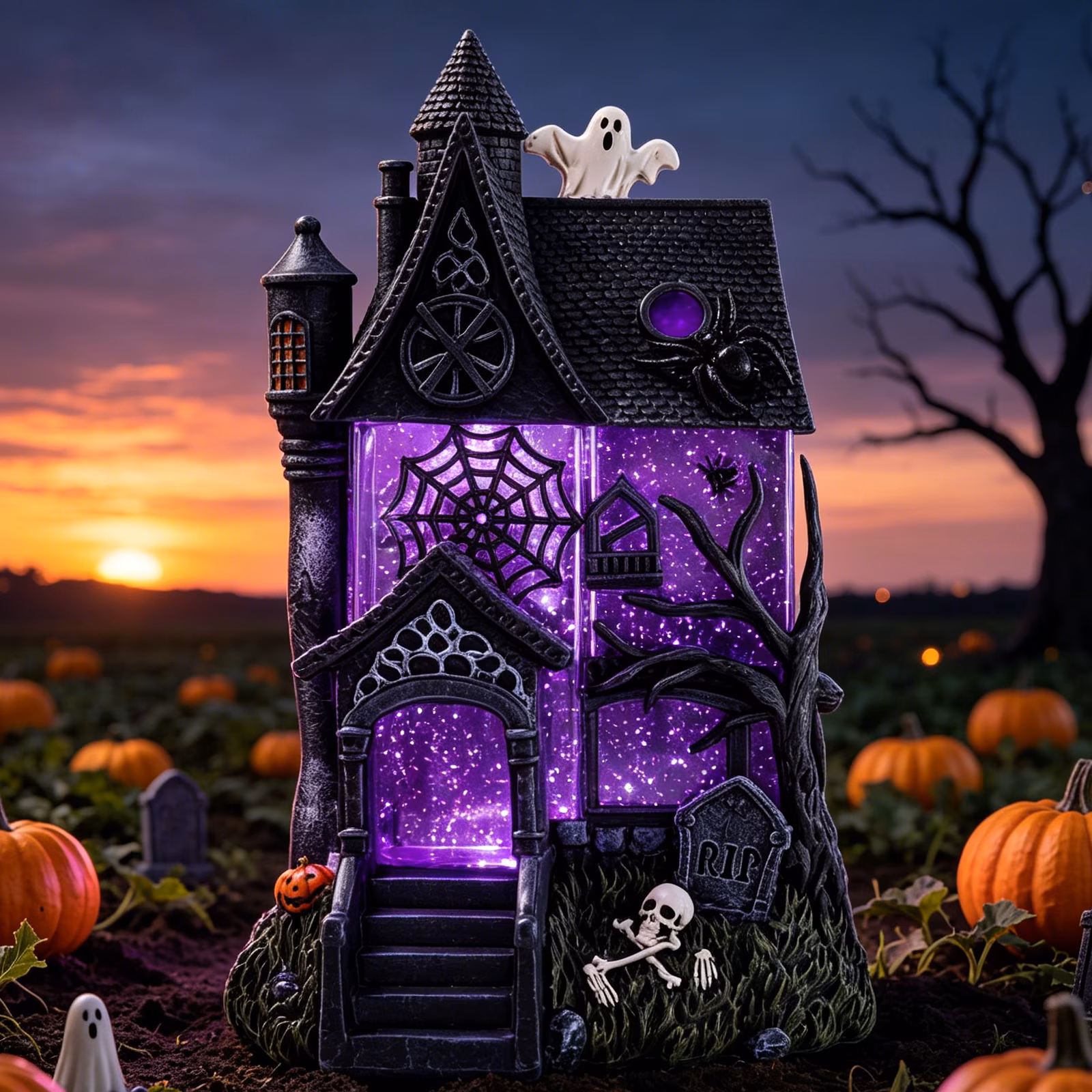 🏚️ A Purple Glow That Brings Your Halloween to Life