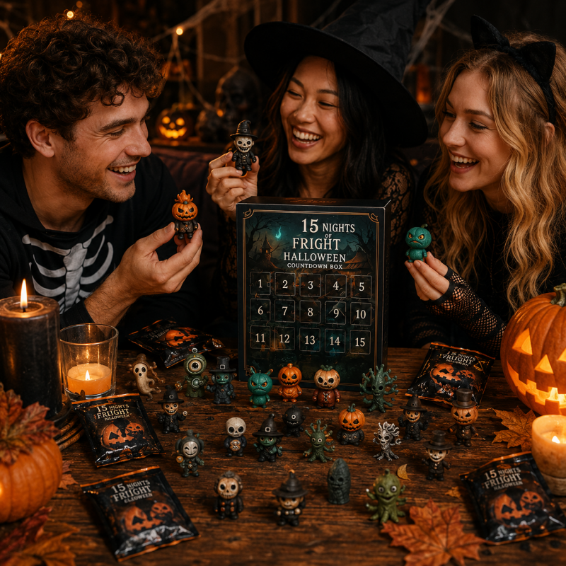 Halloween countdown collectible details from Novocanvas 15 Nights Fright box