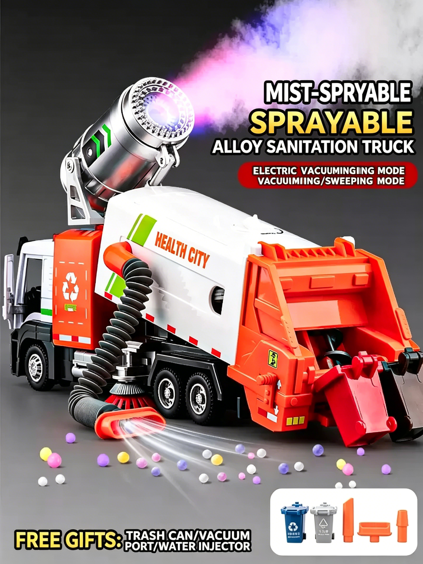 Kids’ Alloy Sanitation Truck Toy 🚛♻️