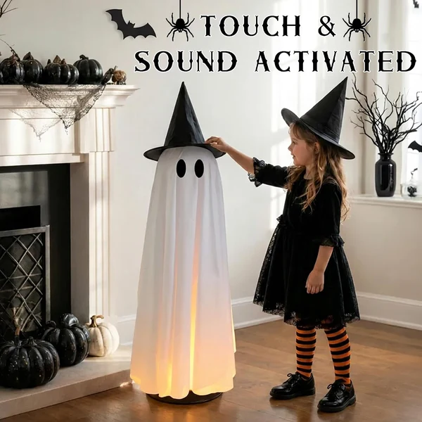 👻 Animated Floating Ghost – Roams On Her Own
