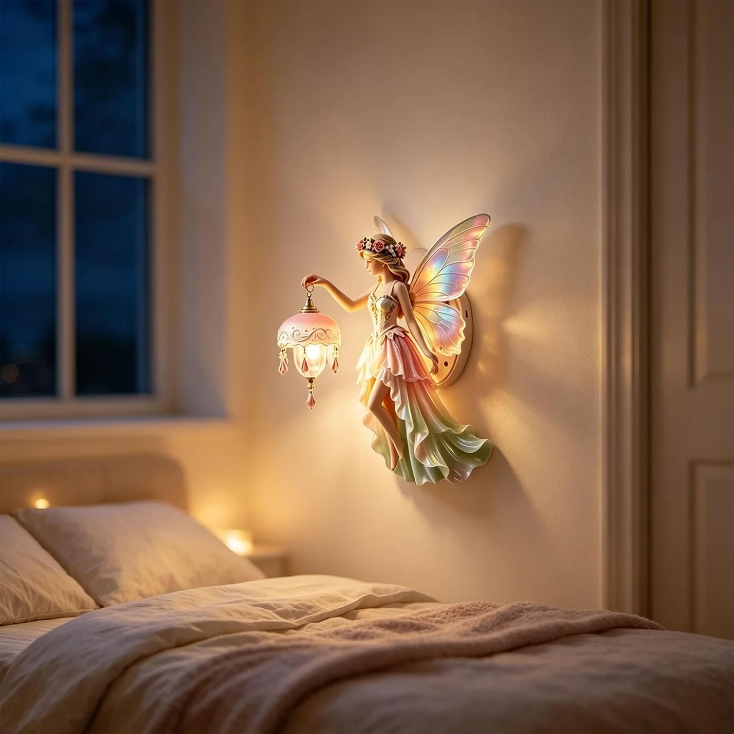 🧚 Vintage Fairy Wall Sconce – Magical, Cozy Glow for Any Wall