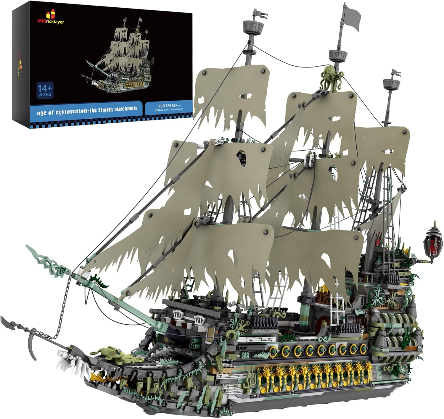 Flying Dutchman Pirate Ship Building Blocks Set 🏴‍☠️🚢