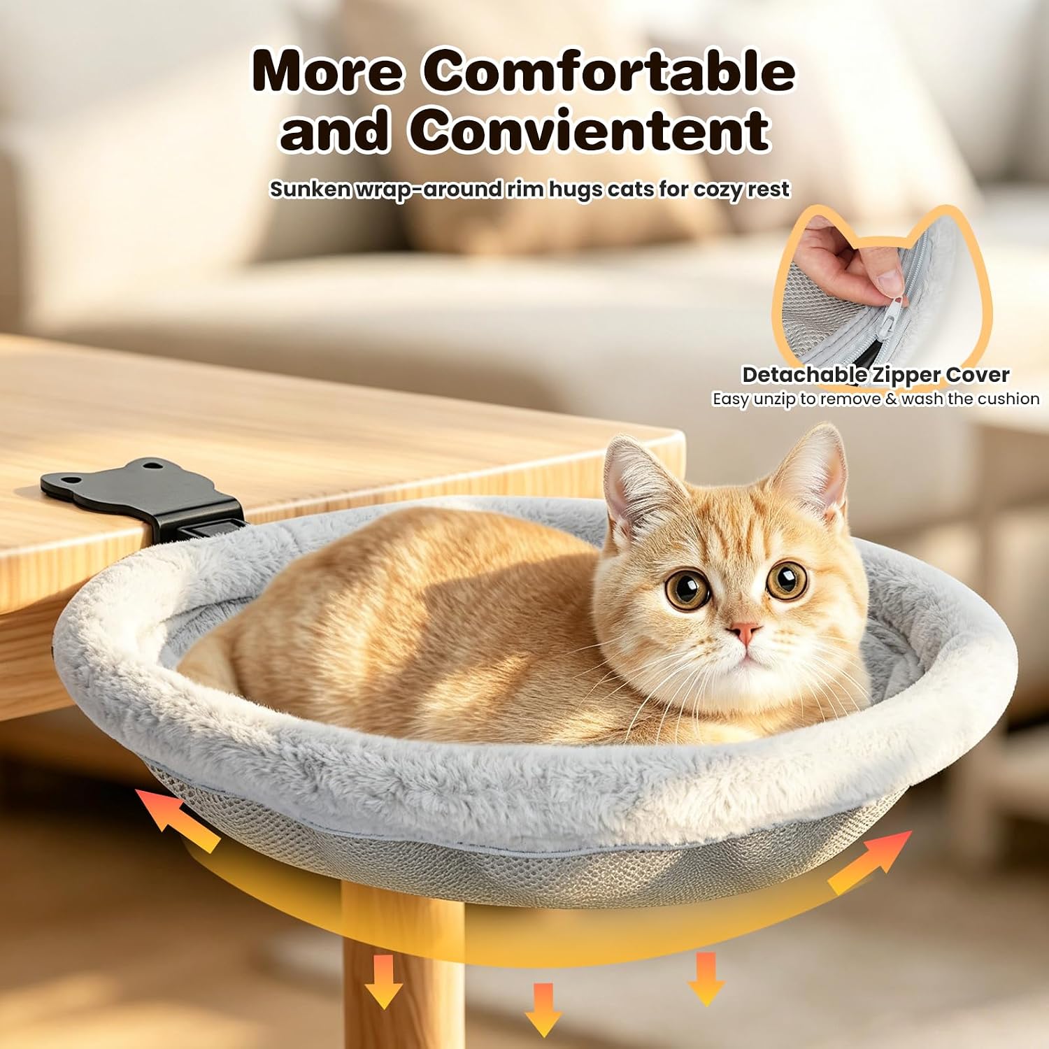 🐱 Desk‑Clamp Cat Bed – A Cozy Spot Right Beside You