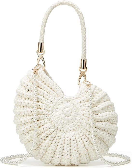 Bohemian Crochet Seashell Handbag 🐚👜