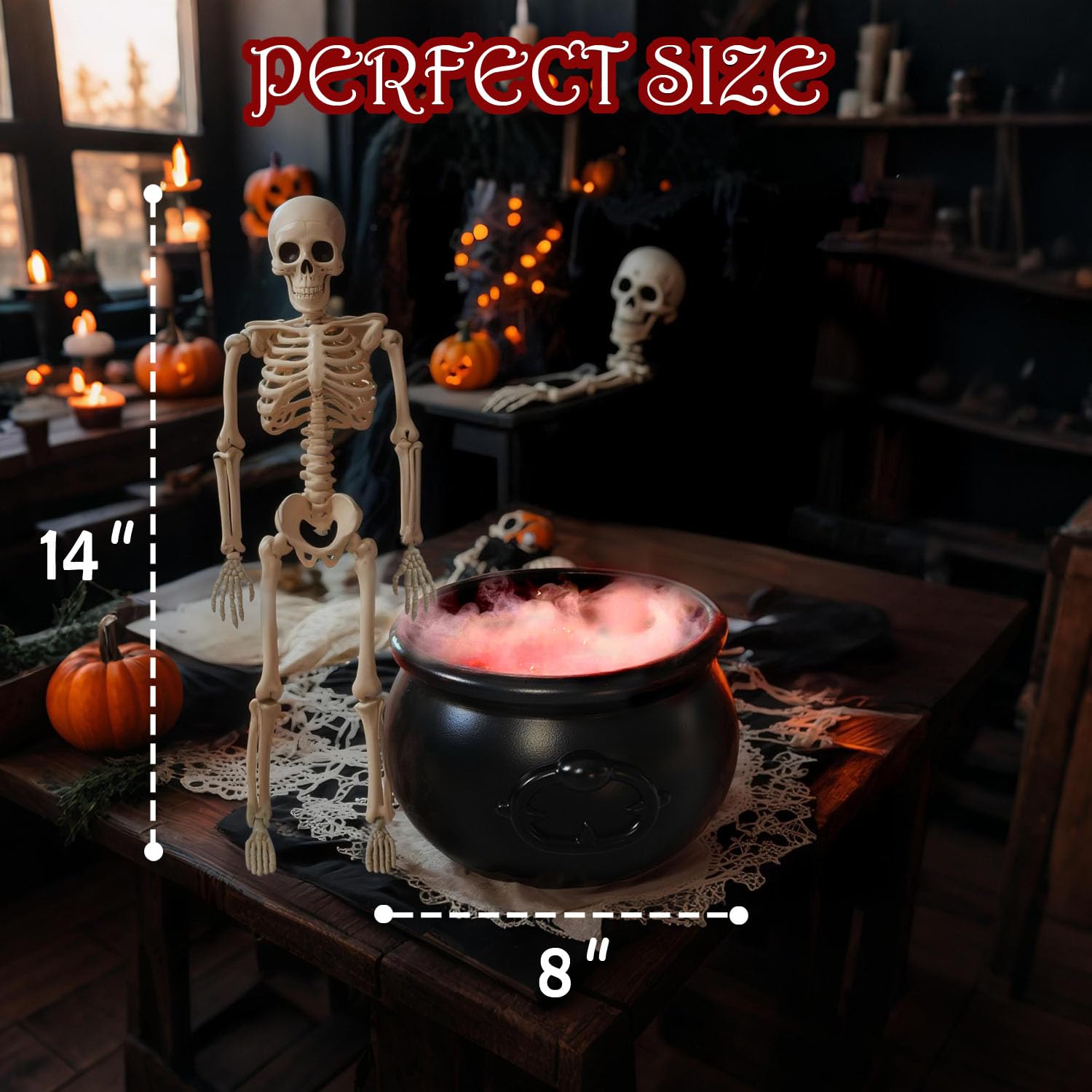 🧙‍♀️ Halloween Mist Maker Fogger Set – DIY Spooky Cauldron Decor