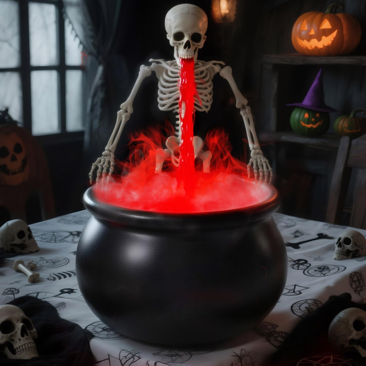 🧙‍♀️ Halloween Mist Maker Fogger Set – DIY Spooky Cauldron Decor