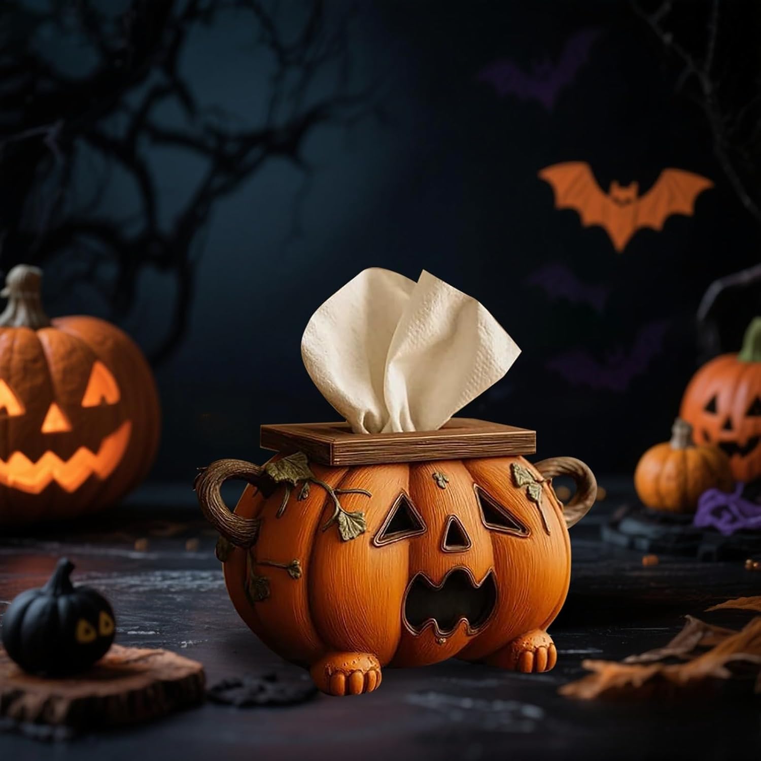 Halloween Pumpkin Tissue Box Holder 🎃✨