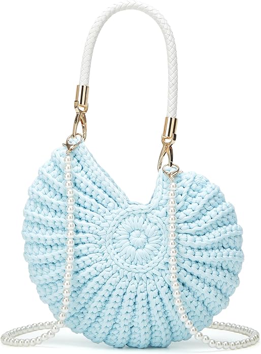 Bohemian Crochet Seashell Handbag 🐚👜