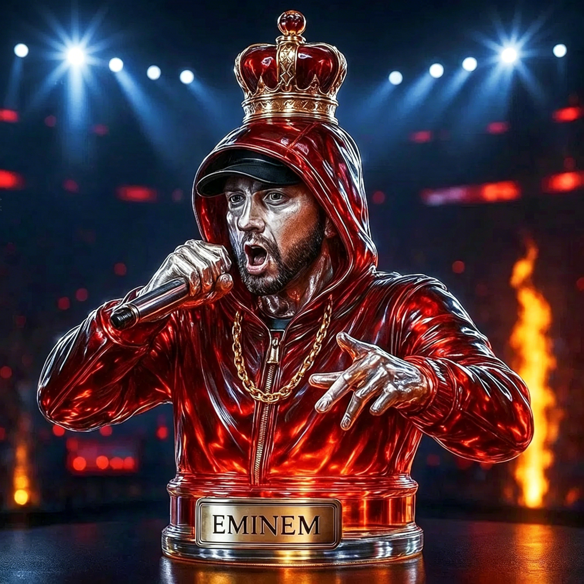 Etched Eminem Display Piece – Hip‑Hop Memorabilia 🎁✨