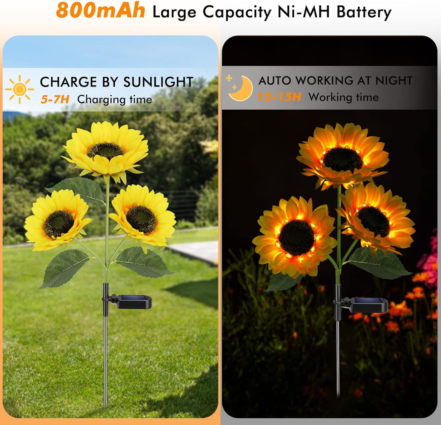 Solar Sunflower Garden Lights 🌻✨