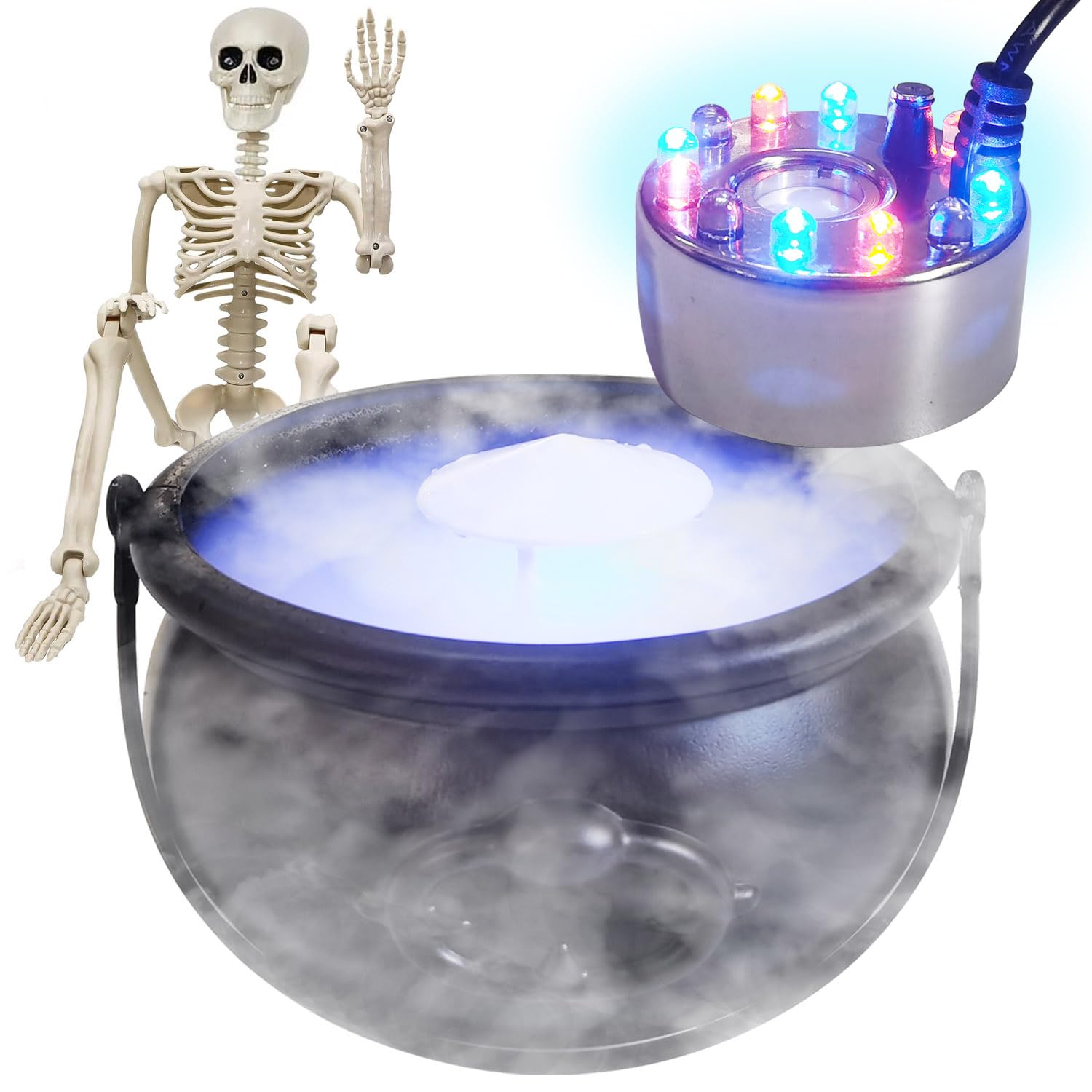 🧙‍♀️ Halloween Mist Maker Fogger Set – DIY Spooky Cauldron Decor