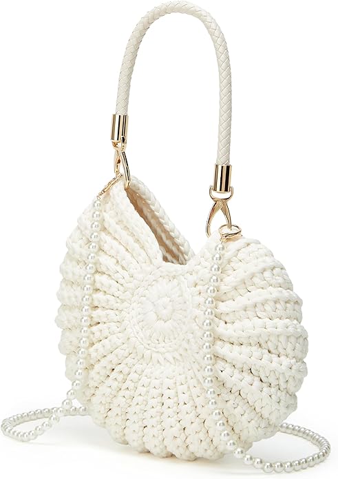 Bohemian Crochet Seashell Handbag 🐚👜