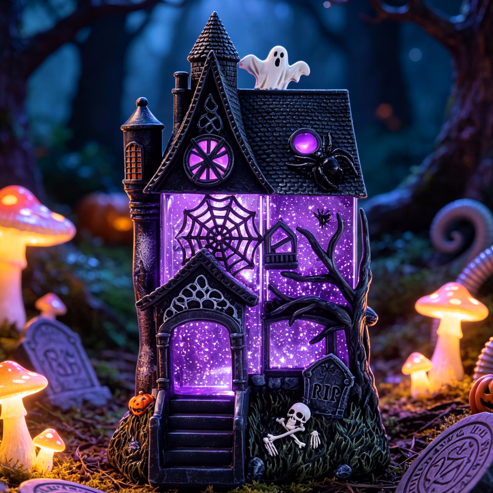 🏚️ A Purple Glow That Brings Your Halloween to Life