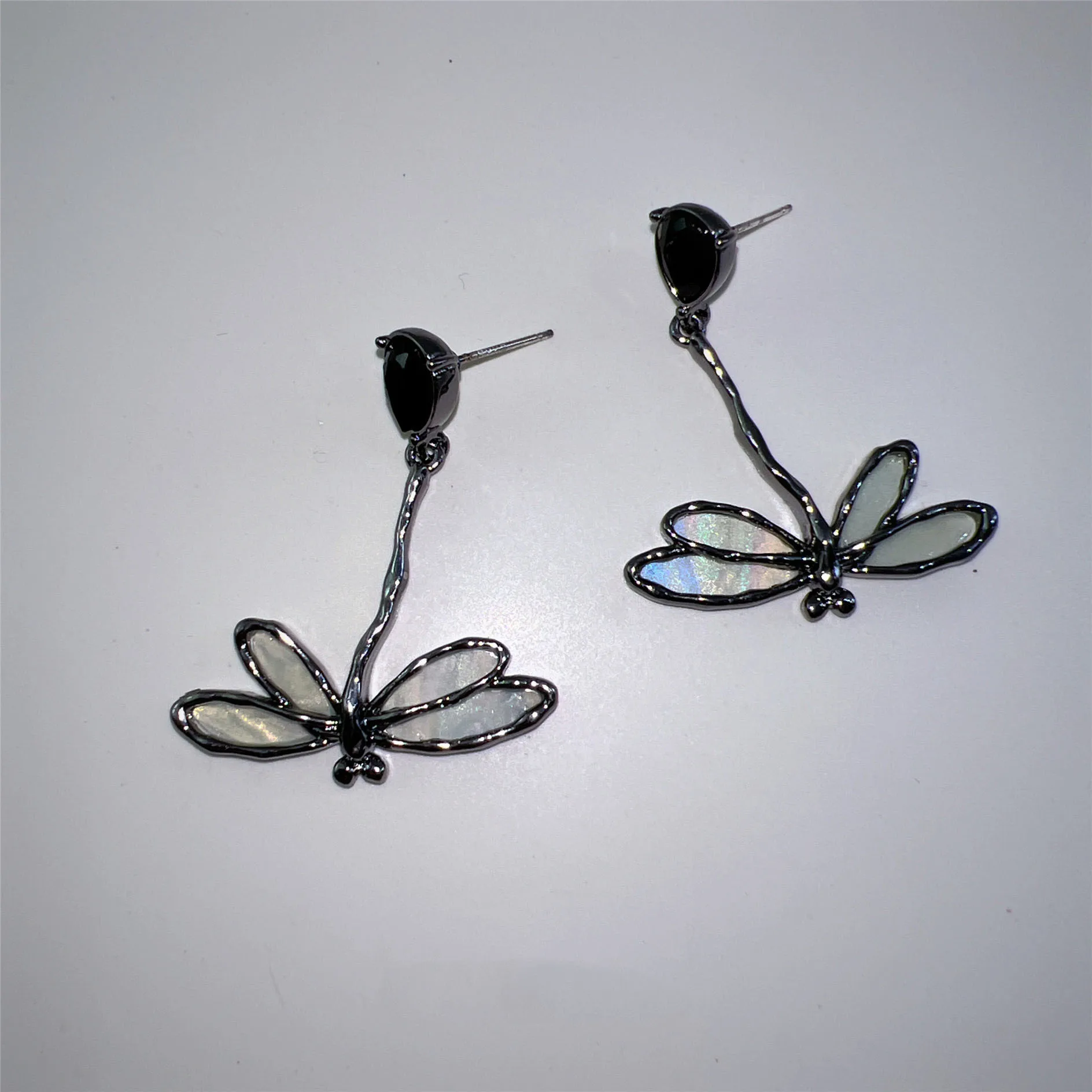 Y2k Black Dragonfly Choker Necklace for Women Gothic Party Jewelry Accessories