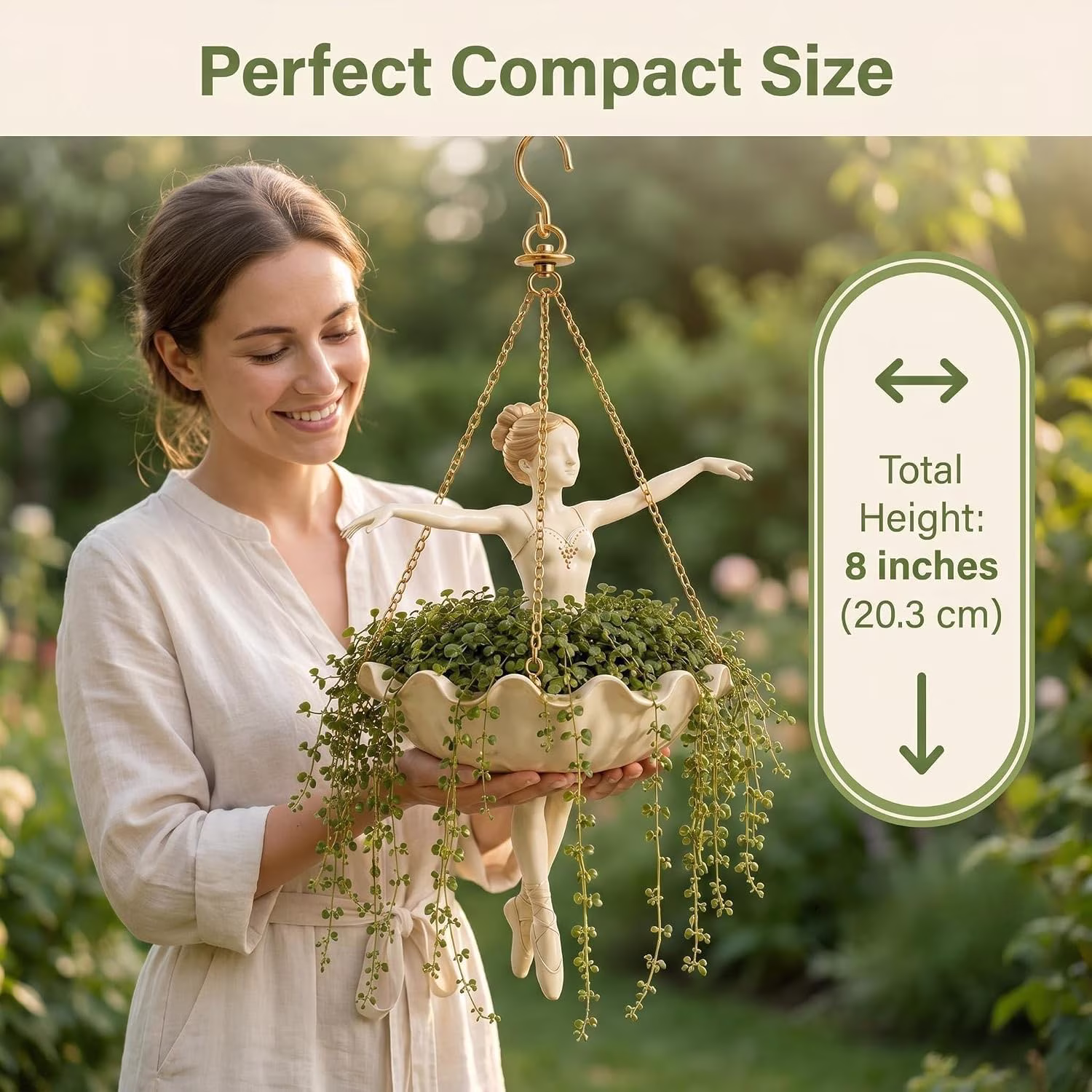 Ballet Dancer Hanging Planter – Graceful Artistry, Living Greenery 🩰🌿