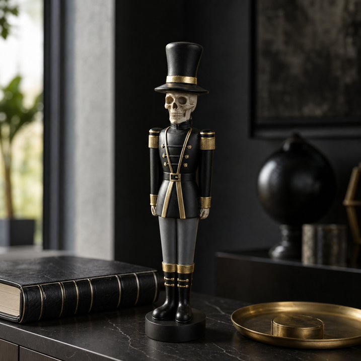 Skeleton Nutcracker Figurine – 14" of Spooky Holiday Elegance 💀🎄