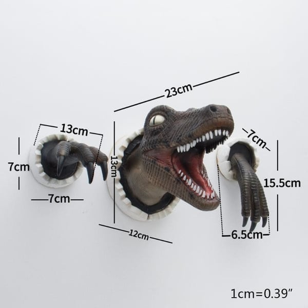 Dinosaur wall art close-up