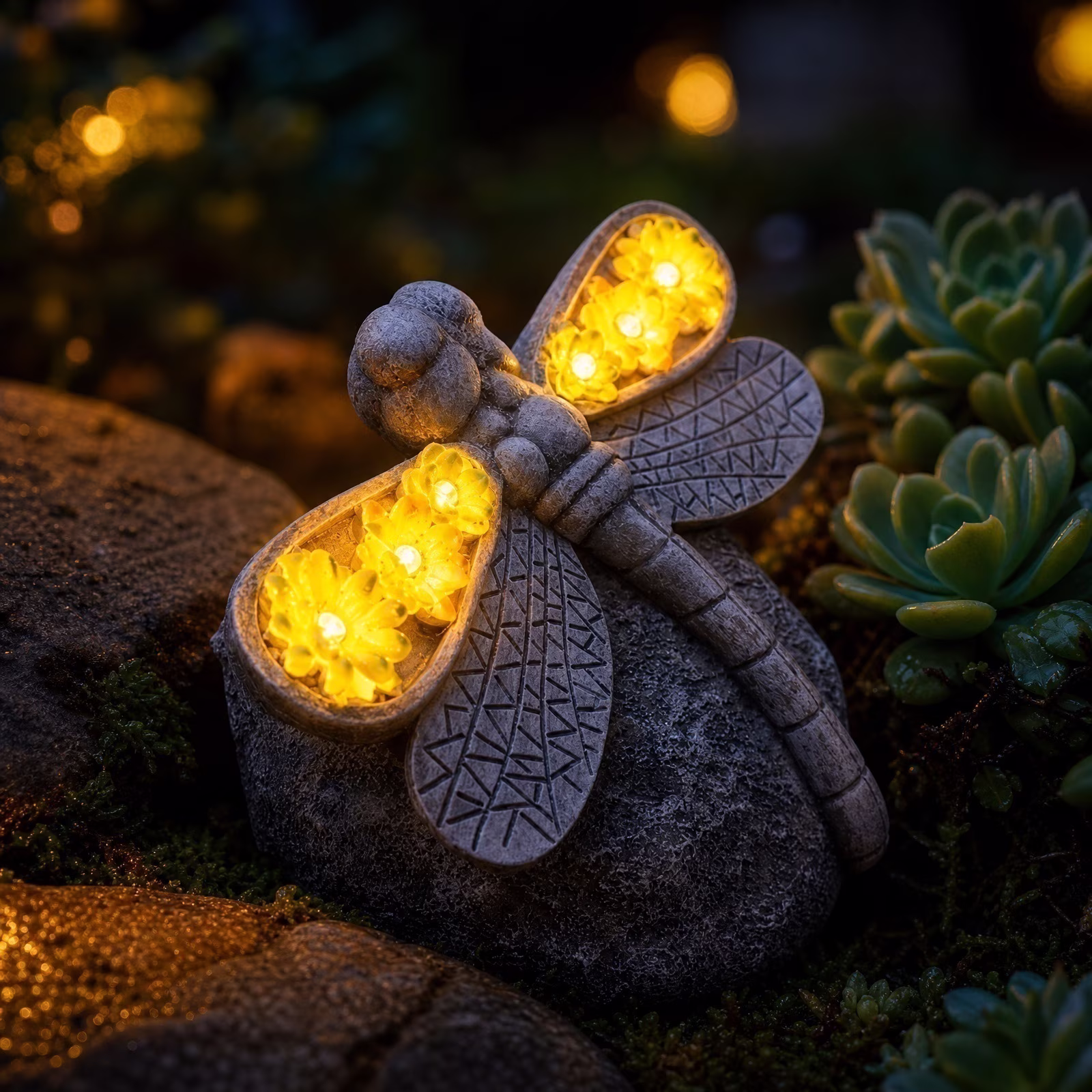 Dragonfly Solar Garden Light – Whimsical Nature-Inspired Outdoor Decor 🌸☀️✨