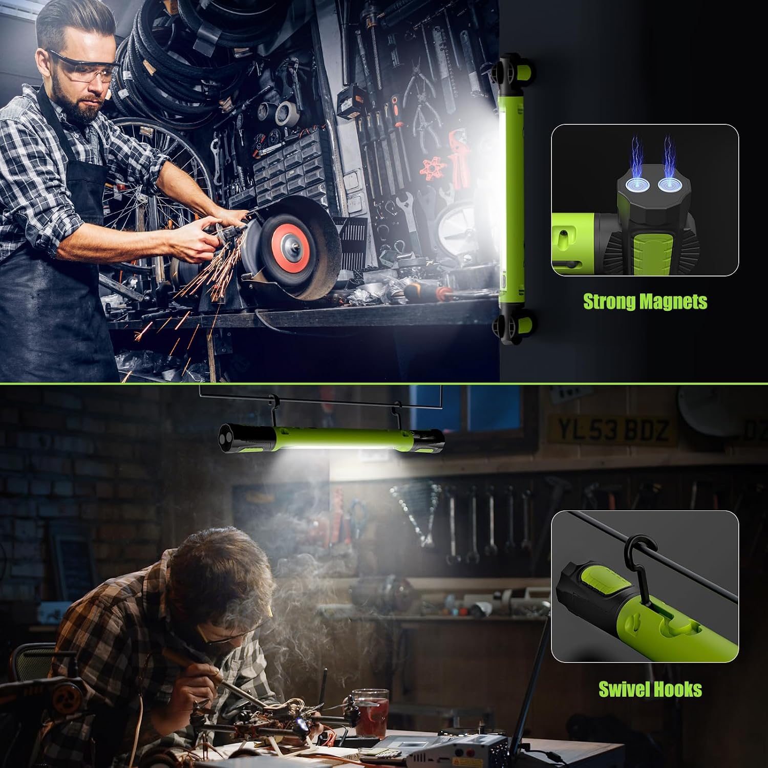 🔥 LAST DAY 49% OFF | 3000LM Magnetic Rechargeable LED Work Light 💡🔧
