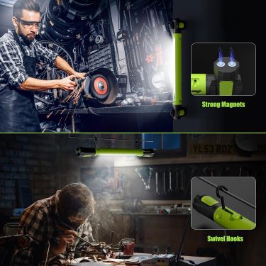 Heavy duty rechargeable LED work light detail