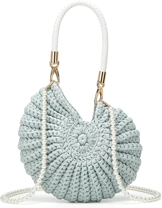 Bohemian Crochet Seashell Handbag 🐚👜