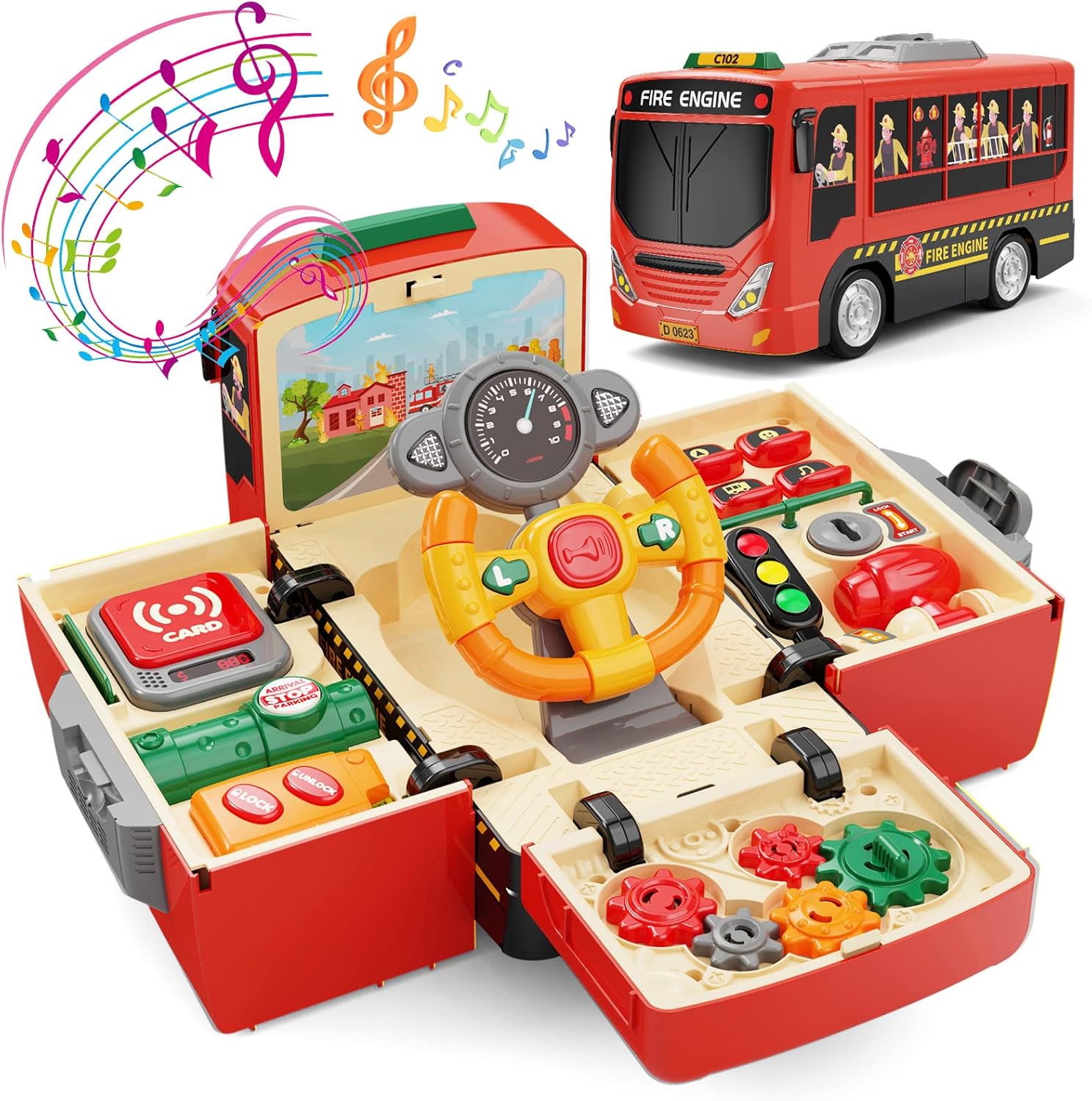 Kids Fire Truck Driving Toy 🚒🔥