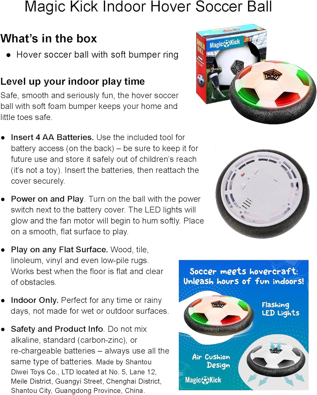 Magic Kick Hover Soccer Ball  ⚽✨