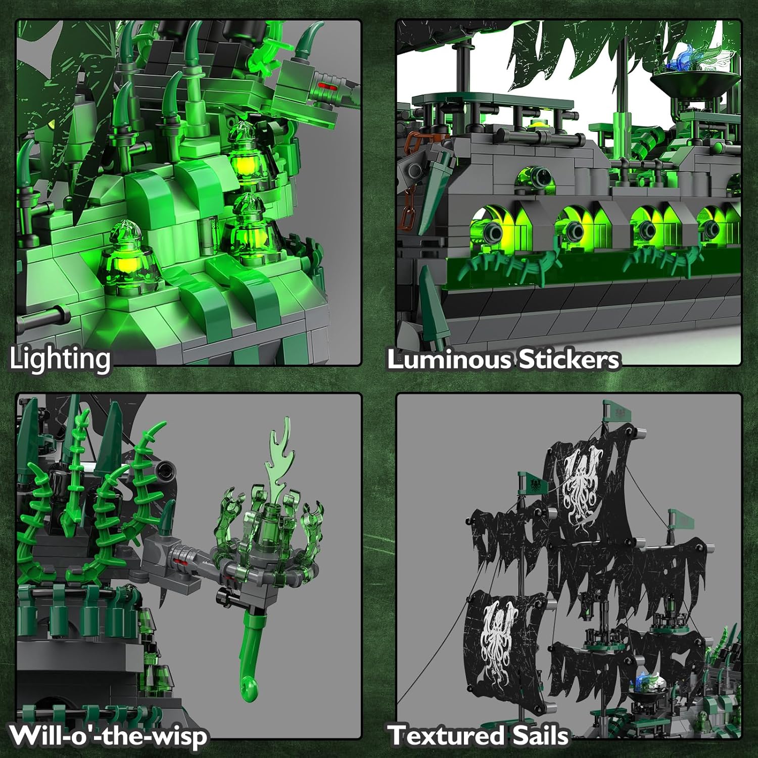 Flying Dutchman Pirate Ship Building Blocks Set 🏴‍☠️🚢