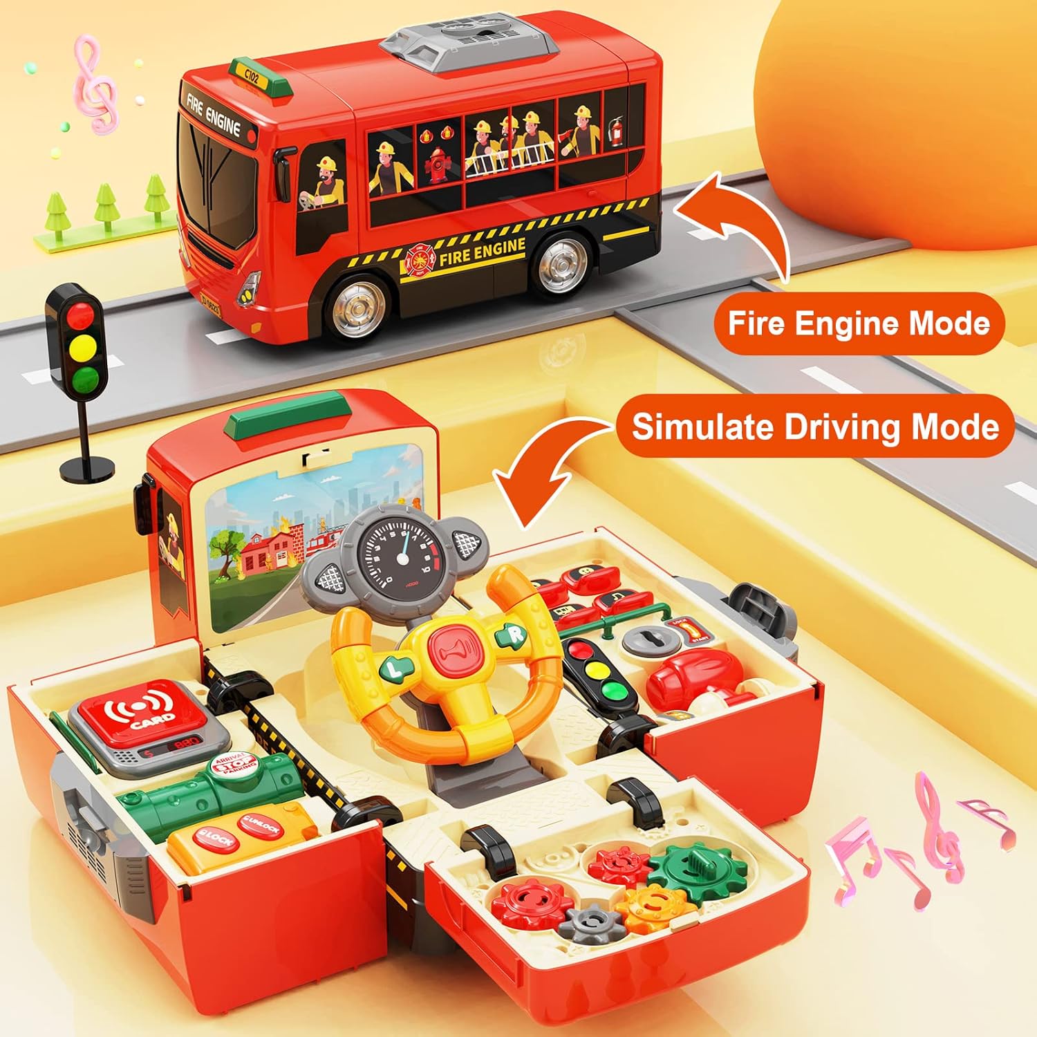 Kids Fire Truck Driving Toy 🚒🔥