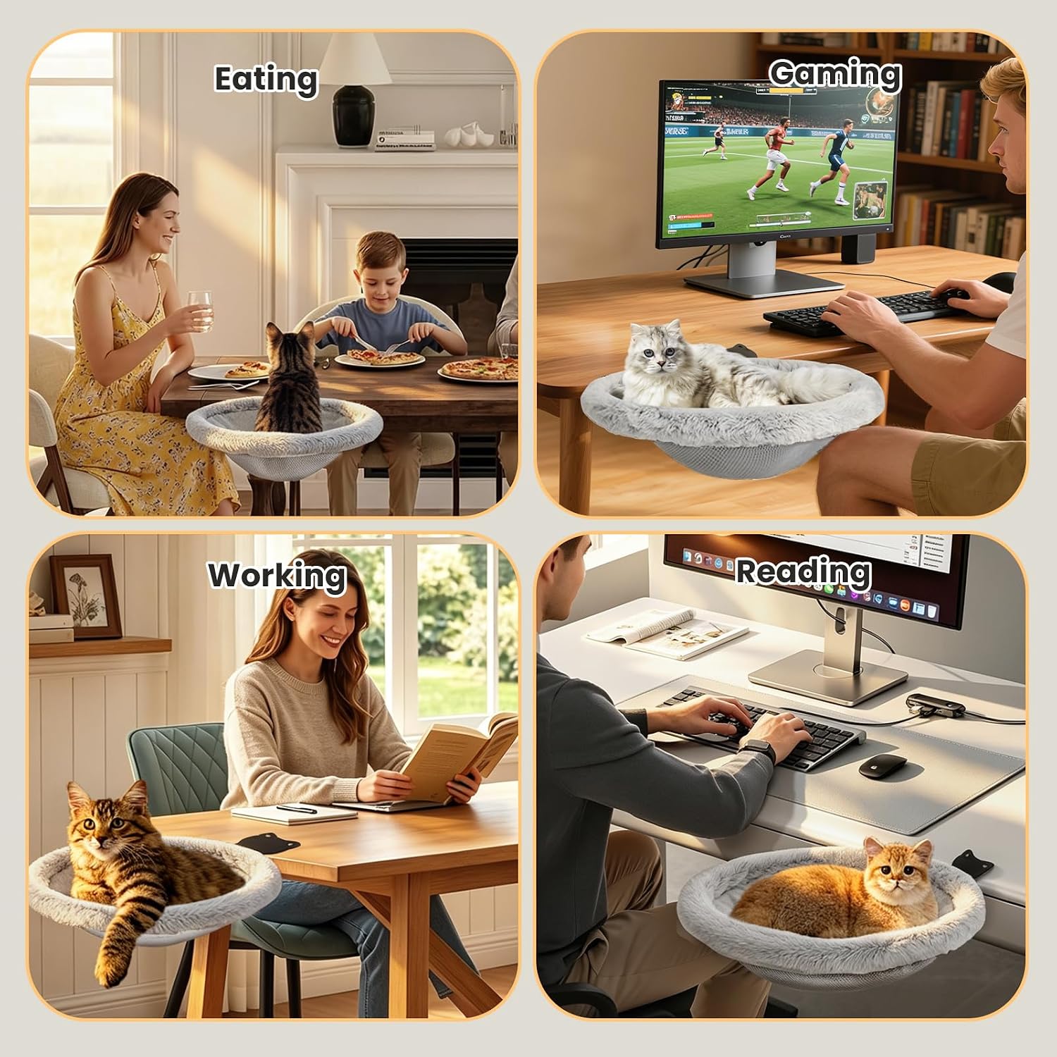 VavoPaw cat desk bed setup and everyday use