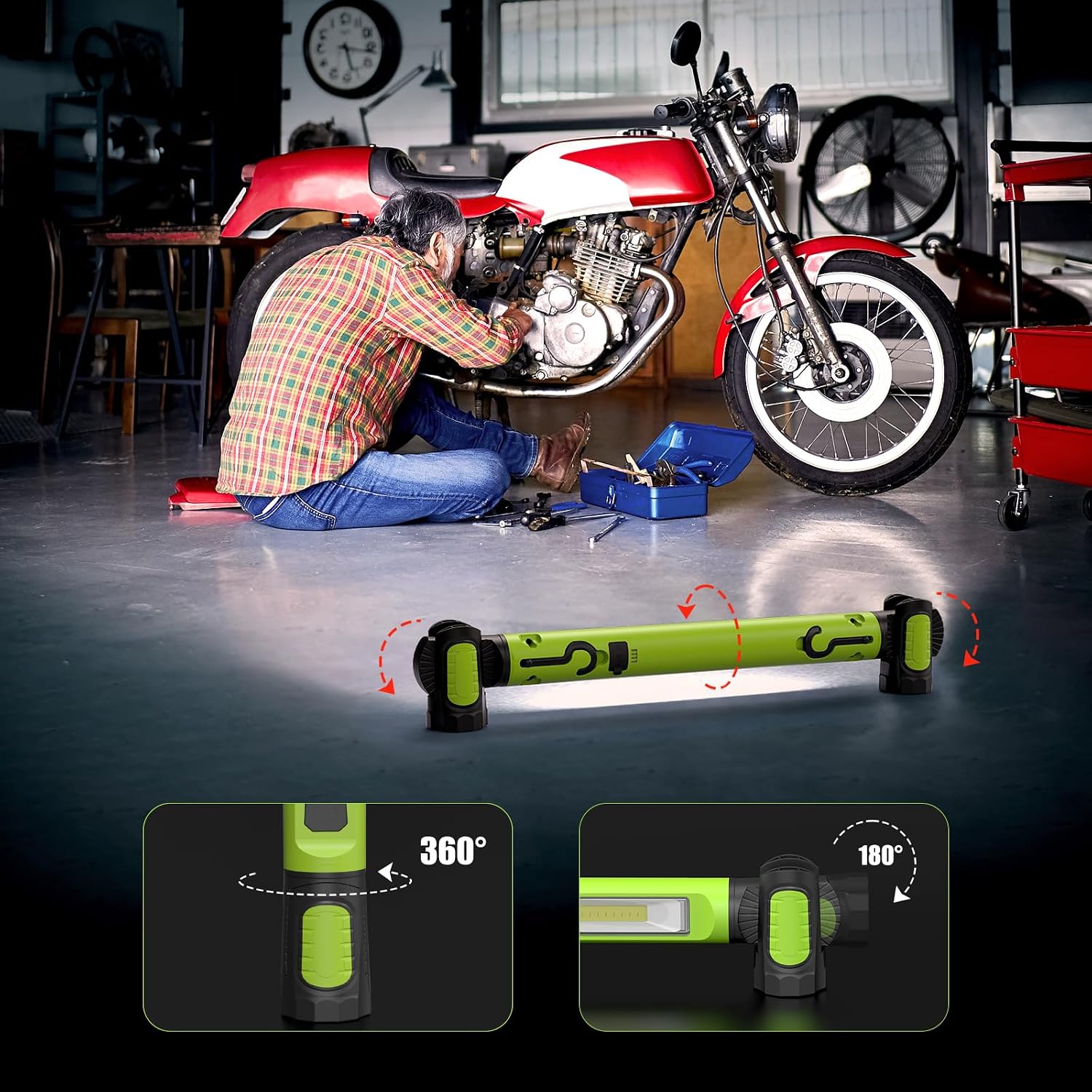 🔥 LAST DAY 49% OFF | 3000LM Magnetic Rechargeable LED Work Light 💡🔧