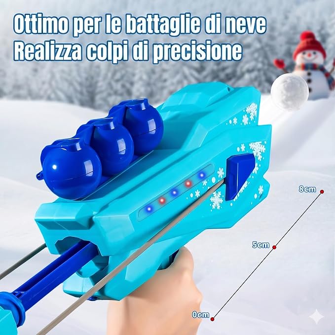 ❄️ LED Snowball Launcher – Multi-Load Snow Toy