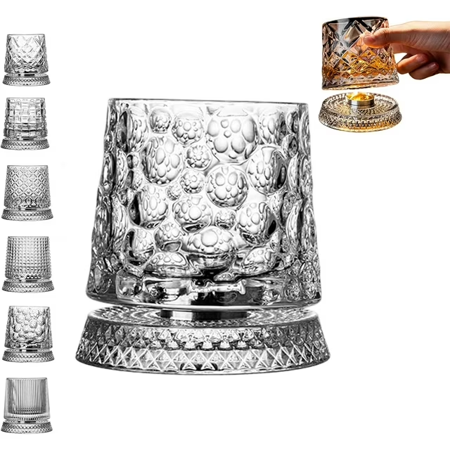 360° Rotating Whiskey Glass