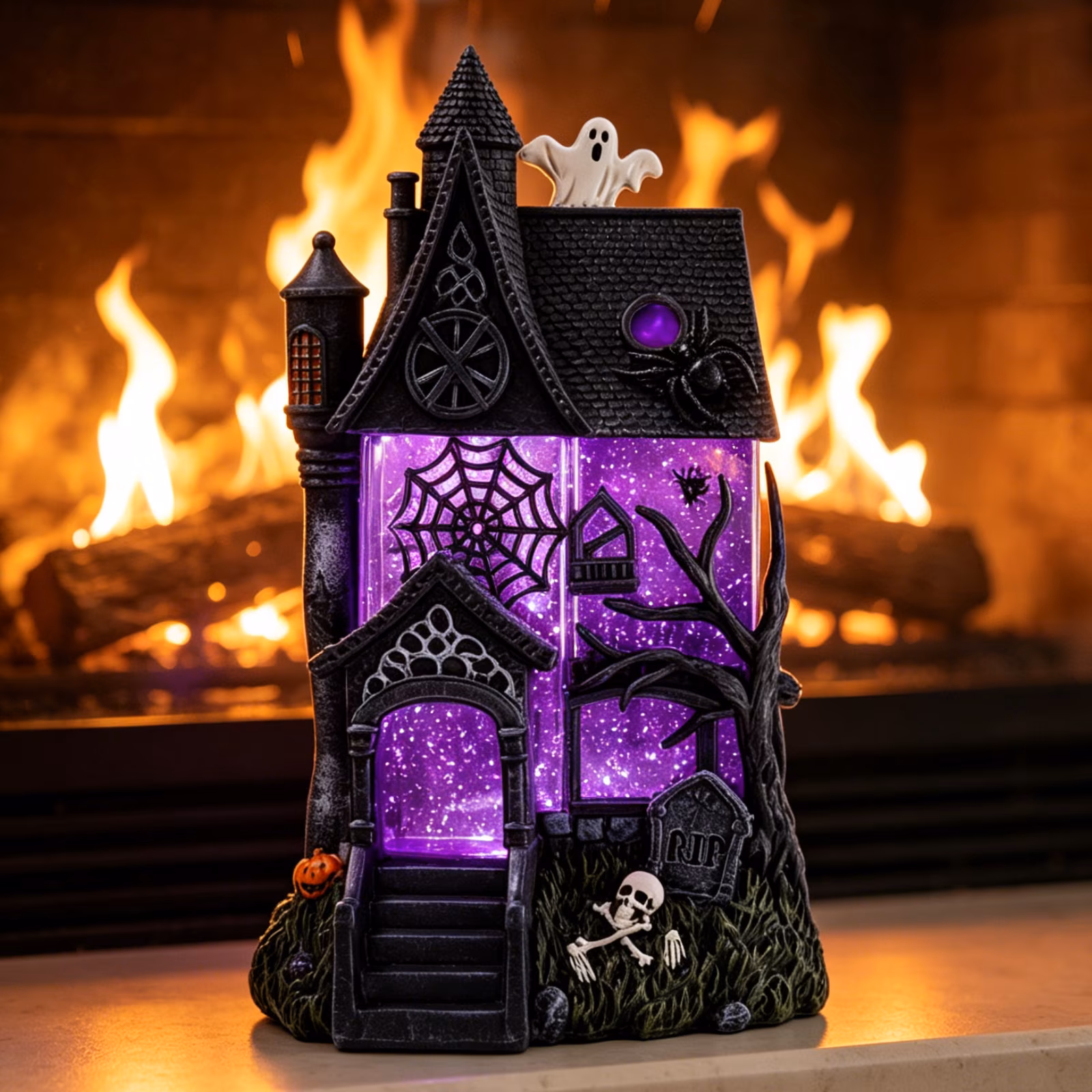 🏚️ A Purple Glow That Brings Your Halloween to Life