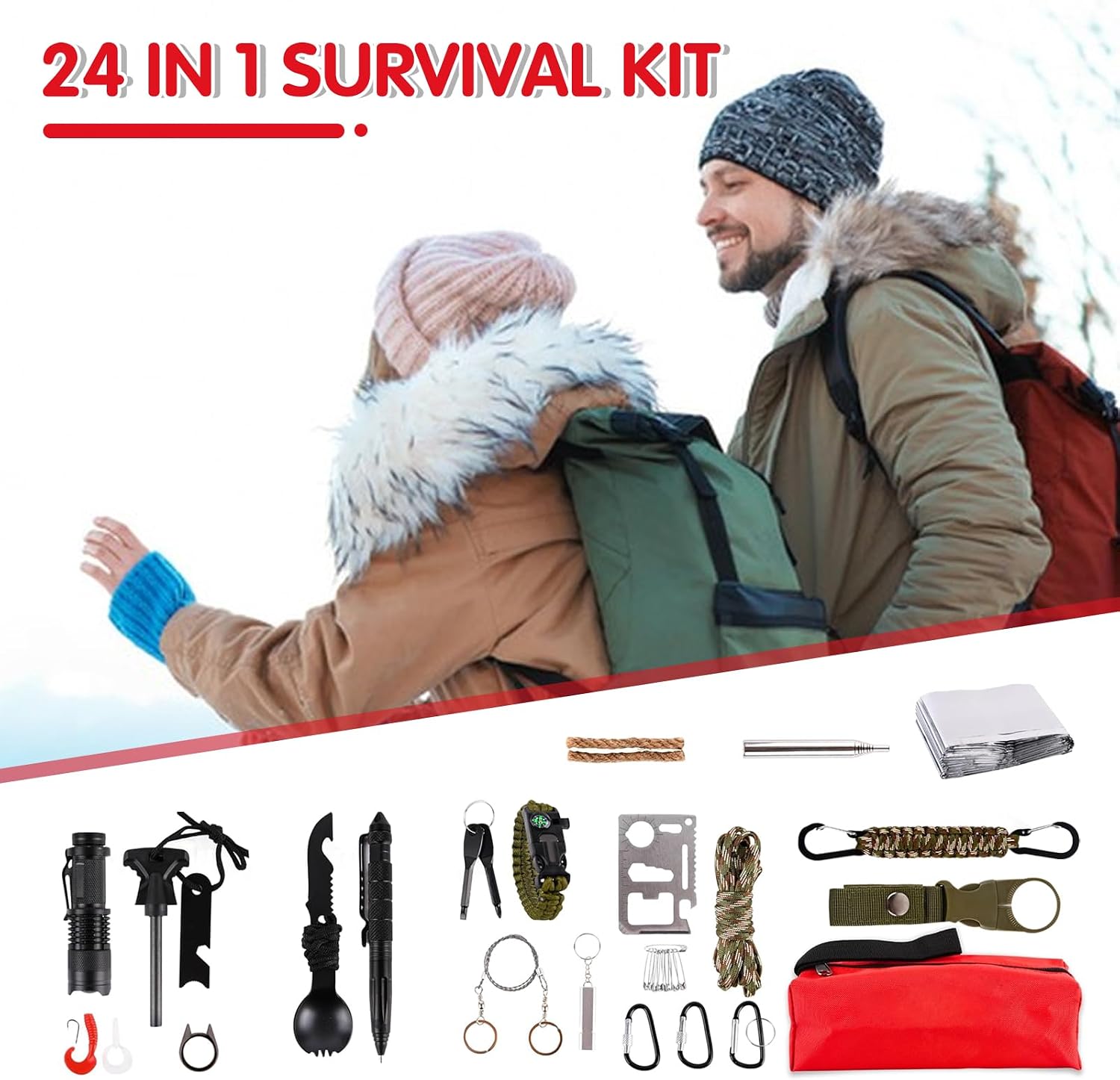 🎄 24-in-1 Survival Tools Advent Calendar – Outdoor Adventure Countdown