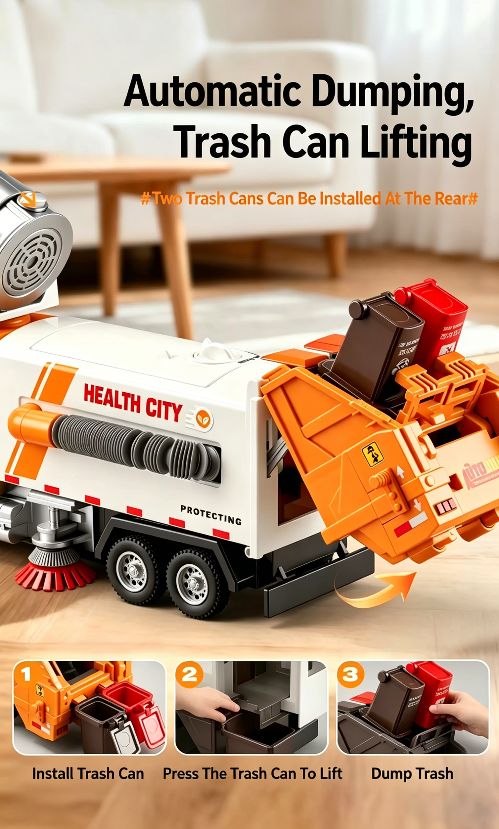 Kids’ Alloy Sanitation Truck Toy 🚛♻️
